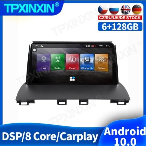 128G Android 10.0 Car Radio For Mazda 6 Accessories Multimedia Video Player Stereo Navigation GPS Head Unit Auto 2din No DVD