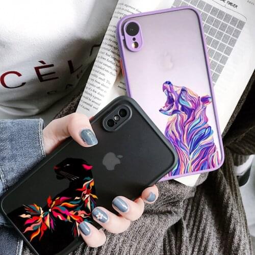 Colorful Leopard Flower Phone Case For iPhone 12 11 Pro Max for iphone 6S 7 8 Plus SE 2020 X Xs max Xr Hard PC Translucent Cover