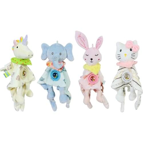 Newborn baby toys 0-12 months rabbit/unicorn/elephant soft plush rattles for baby educational/developmental/music/mobile toys
