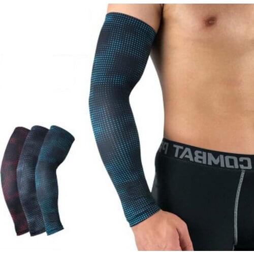 2Pcs Lycra Sports Arm Sleeves Basketball Cycling bicycle cuffs Warmer Compression Hand sleevs For Sun UV Protective Arm Cover