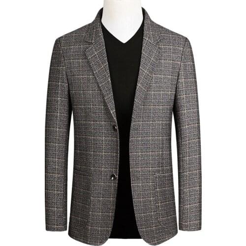 Mens Blazer Coat Spring Casual Western Top Jacket Male Formal Business Coat Jacket Male Single Suit Top Trendy Business Jackets