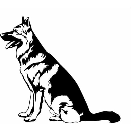 Alsatian dog hound Car Sticker Animal Windshield Rood Decor Removable AL457