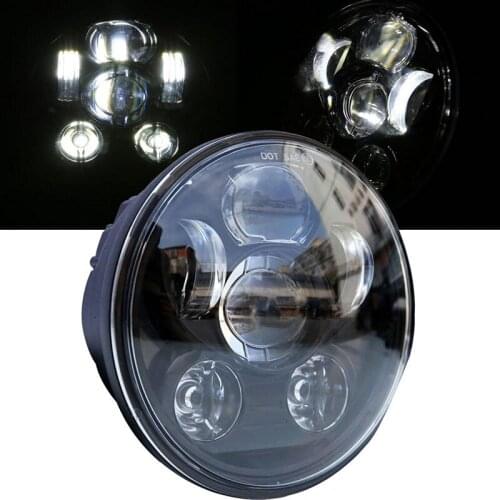 Newest 5.75" LED Motorcycle Headlight 5 3/4" Front Driving Head Lights Headlamp For Harley Moto For Dyna Sportster Softail