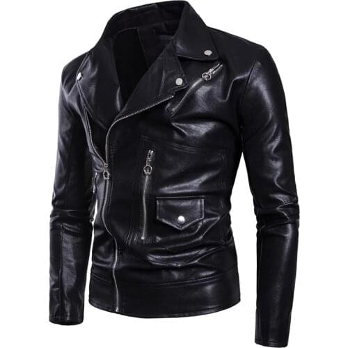 2021 New Arrival Motorcycle Leather Jacket Men Casual Biker Jacket Slim Fit Zippers Male Faux Leather Jackets And Coats M-5XL