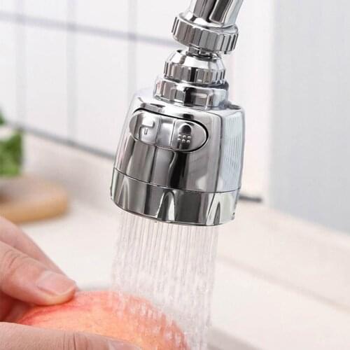 New Kitchen Bathroom Faucet Stainless Steel Splash-Proof Universal Tap Shower Water Saving 360 Degree Rotatable Sprayer Nozzle
