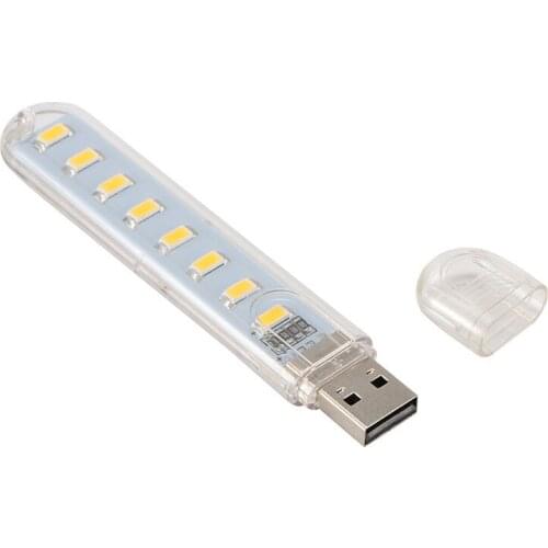 Portable Mini 8-LED USB Light Night Lamp Outdoor Camping Light PC Desktop Laptop Notebook Reading Power Bank Led Light