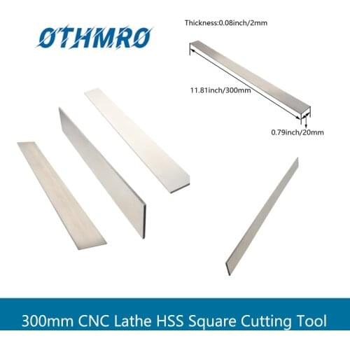 New Cutting Tools For Milling Turning 300mm x20/25/30/40/50mmx2/3mm CNC Lathe HSS Square Cutting Tool Bits Bar
