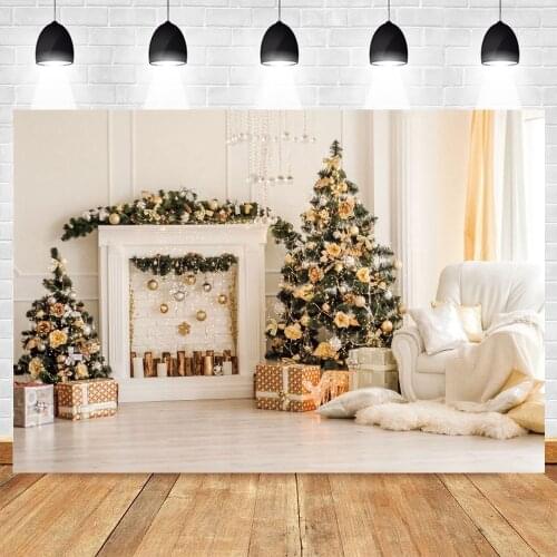 Christmas Backdrop Fireplace Living Room Royal Photography Background Photo Studio Baby Vinyl Photocall Photozone Photophone