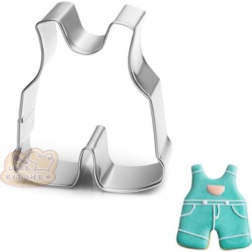 1pcs Bib Shorts Overalls Pants Stainless Steel Cookie Cutters Cookware Kitchen Accessories Fondant Cake Decorating Pastry Shop