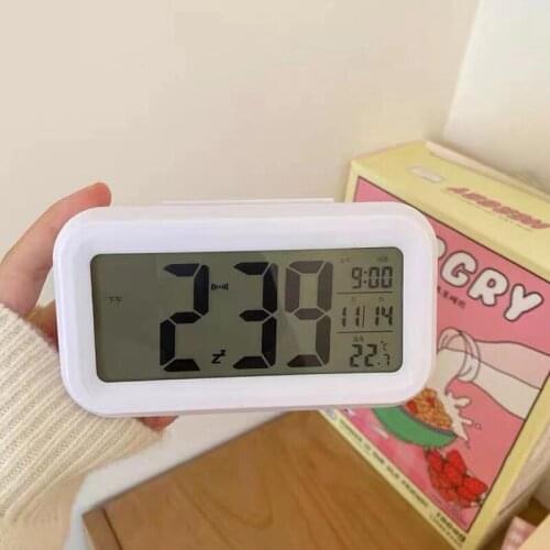 LED Alarm Clock Intelligent Snooze Clocks Mini Watch Temperature Date Display Durable Multifunction Electronic Despertador