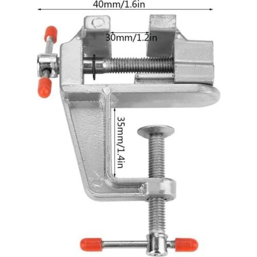 Bench Vise Exquisite Hard Aluminium Alloy Multipurpose Clamp-on Table Vise for Garage Multipurpose Clamp-on Bench Vise