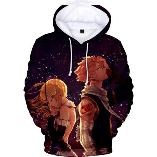 FAIRY TAIL Hoodie Fashion Coats Mens Womens 3D Hoodies Streetwear Pullover Youthful Child Women Men Anime Tops Loose Clothing