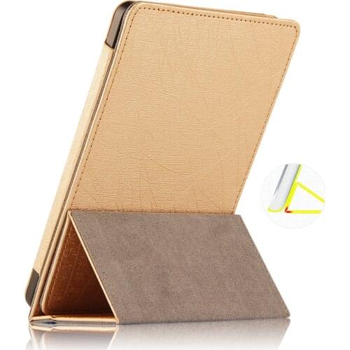 Slim Silk Flip Stand PU Leather Skin Shell Cover Magnetic Funda Capa Case For Amazon Kindle Paperwhite 1 2 / Paperwhite 3 2015