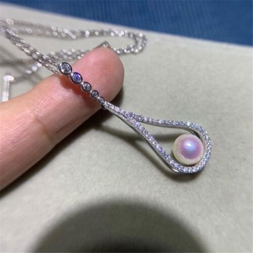 S925 Sterling Silver Screw Eye Pin Bail Top Drilled Beads End Cap For DIY Pearl Charm Pendant Connectors Jewelry Making