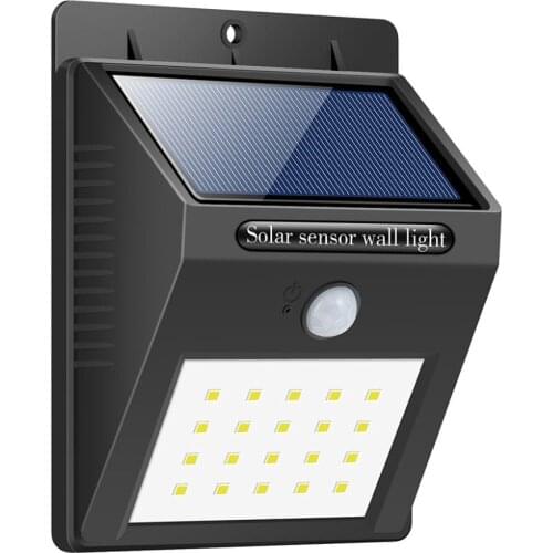 20 leds solar motion sensor light ip65 waterproof Rechargeable solar Power led solar lamp outdoor PIR sensor CDS Night sensor