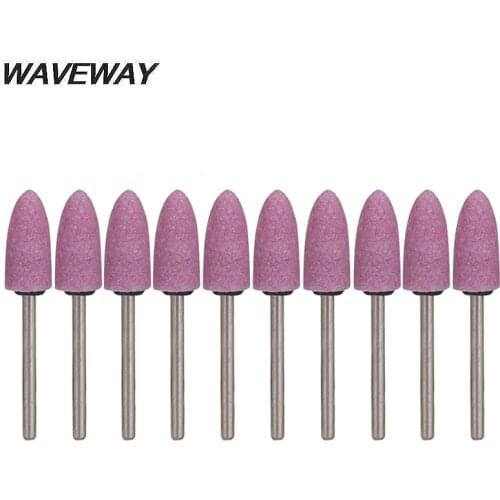 WAVEWAY 10pcs/set 3*10mm Abrasive Mounted Stone For Dremel Rotary Tools Grinding Stone Wheel Head Dremel Tools Accessories