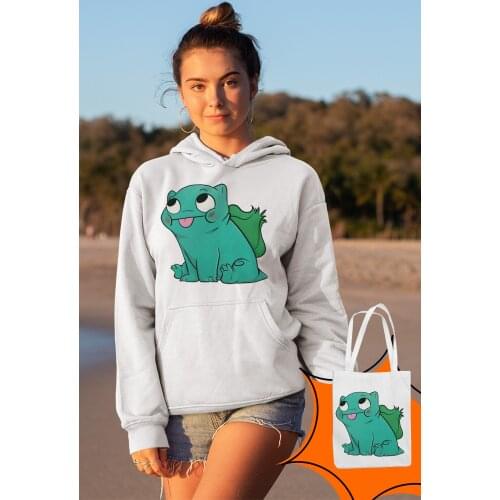 Angemiel Wear Balbazar Pokemon White Women 'S Hooded Sweatshirt Bags Kombin