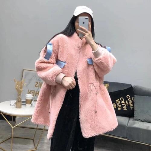 Coat Real Women Fur Autumn Winter Coat Women Clothes 2020 Sheep Shearing Jacket Korean Wool Jackets Fashion Casaco YY1731