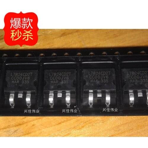 10PCS New L7824CD2T L7824CV TO263 package SMD transistor 1.5A 24V regulator