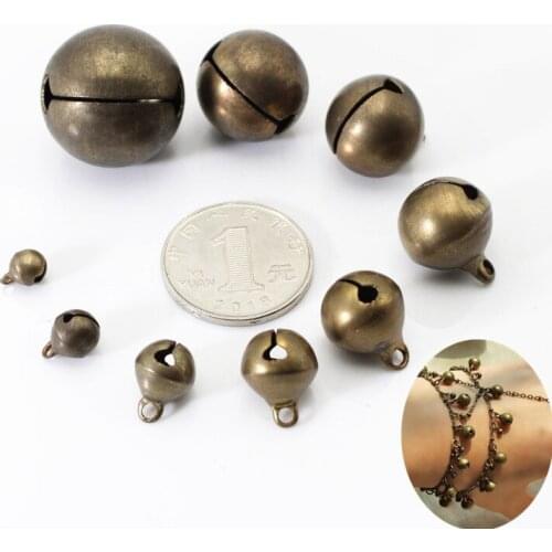 10pcs Retro Copper Bells Christmas Tree Decoration Ornament Craft Wedding Party DIY Handmade CampanulaDecorate Bells