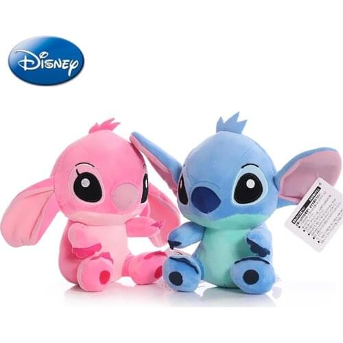 2pcs/set Disney Lilo&Stitch Movie Cartoon Stuffed Plush Anime Figure Doll Anime Plush Toy Pendant Girl Kawaii Birthday Kid Gift