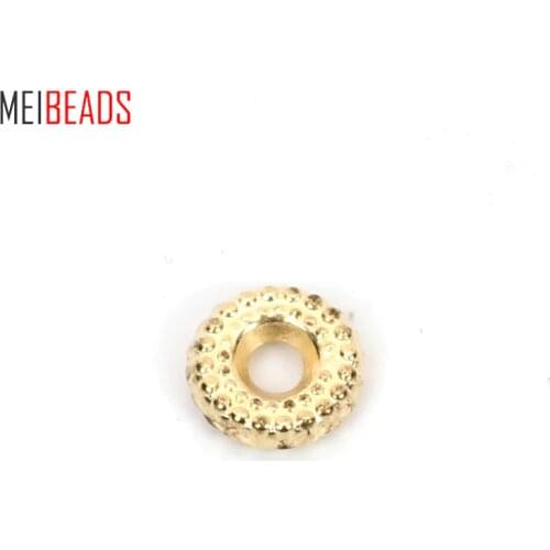 MEIBEADS 8mmCCB Material Rhodium Spacer Loose Beads Plastic Jewelry Findings For DIY Bracelet Necklace Jewelry Making EY579