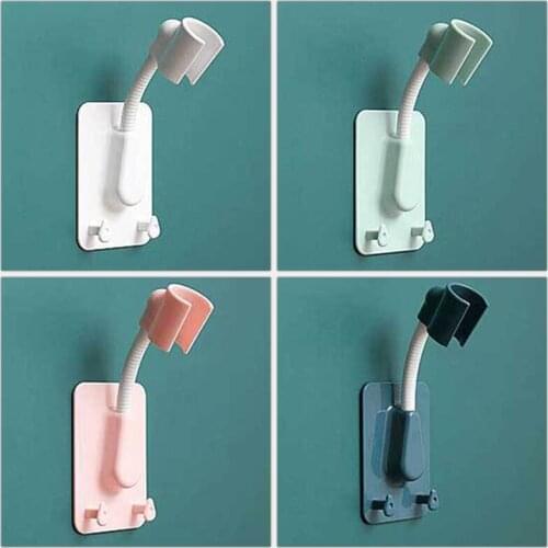 360° Shower Head Holder Wall Mount Adjustable Showerhead Bracket Adjustable Self-Adhesive Shower Holder Bathroom Accessories