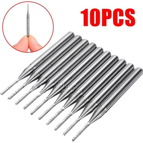 10pcs 1*3.1*8mm End Mill Straight Shank Cutter CNC PCB Router Bit Engraving Milling Tools for Woodworking Router Bits