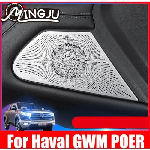 GWM Ute Pickup Car Door Sound Audio Speaker Loudspeaker Molding Cover Sticker for Great Wall POER Accessories 2019 2020 2021