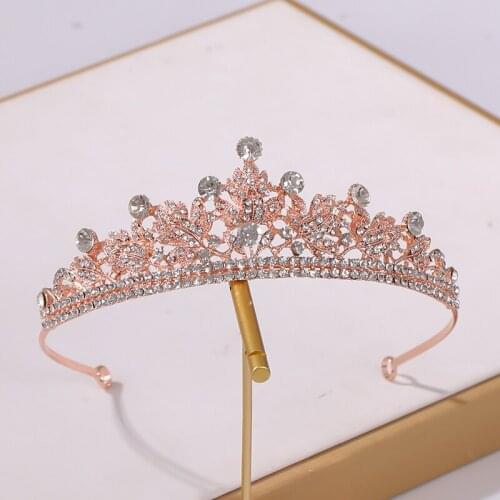Baroque Rhinestone Crown And Tiara For Women Bride Wedding Hair Accessories Queen Crystal Crown Tiaras Bridal Hair Jewelry Gift