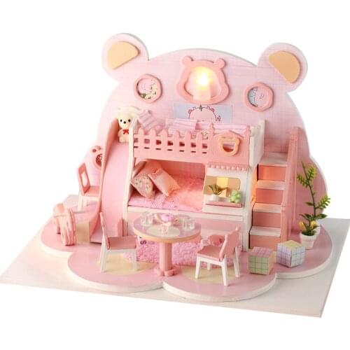 DIY Doll House Wooden doll Houses Miniature dollhouse Furniture Kit Toys Casa for Children Christmas Birthday Gift