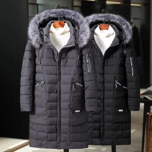 New Winter Super large 10xl 175cm Hair Collar Coat Men Cotton Padded Jacket Clothes X-long Casual Thick plus size 2XL-9XL10XL