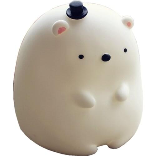 Cute Small Bear Piggy Bank For Kids Creative White Sweet Save Piggy Bank Money Toy Animal Storage Child Hucha Household ED70C