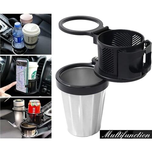 Multifunctional Vehicle-mounted Car Water Drink Cup Holder Expander Adapter 360 Rotating Adjustable Air Vent Cup Phone Rack
