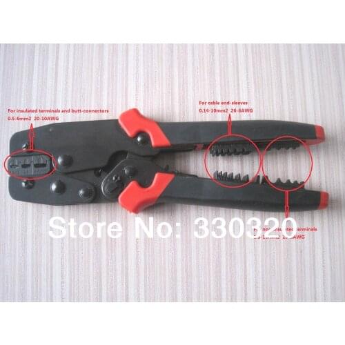 New generation of energy saving terminal crimping pliers and tool,2 different die sets clip into the handle