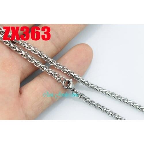3mm 316L stainless steel necklace fashion Flower basket chain Jewelry man fashion punk chains 20pcs ZX363