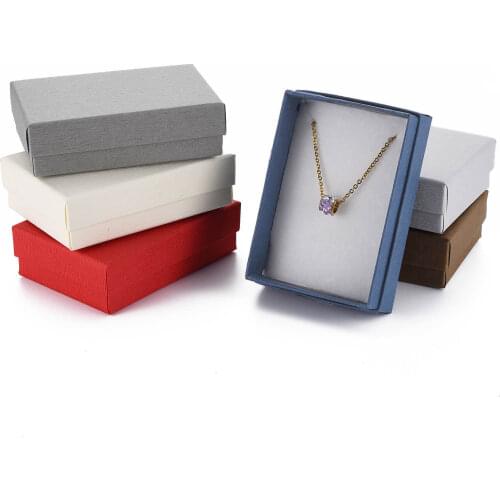 12Pcs Jewelry Gift Boxes Necklaces Ring Earring Packaging Box with Bowknot Ribbon Present Storage Display Container Organizer