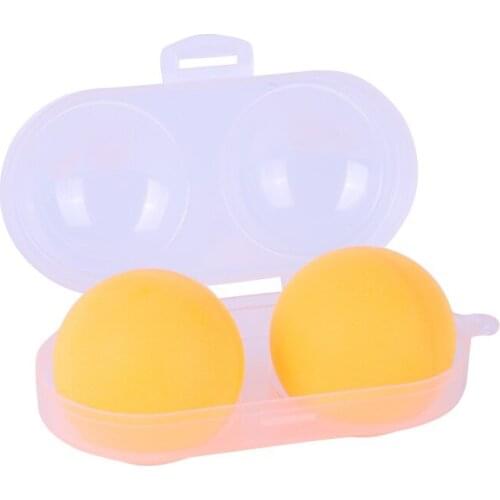 Portable Table Tennis Container For 2 Ping Pong Balls Box PP Plastic Key Chain Tool Ping Pong Storage Case Sports Training