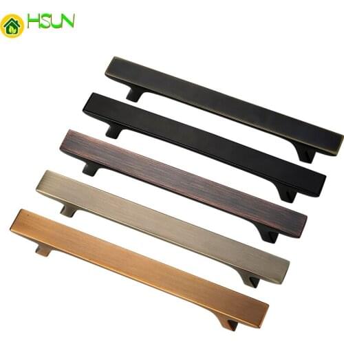 Simple Solid Zamak Furniture Handles Wardrobe Door Pulls Dresser Drawer Knobs Kitchen Cupboard Holder