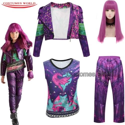 Queen Audrey evie Costumes girls Halloween Costumes for Child funny Party kids Audrey descendants 3 Mal Cosplay Fantasia costume