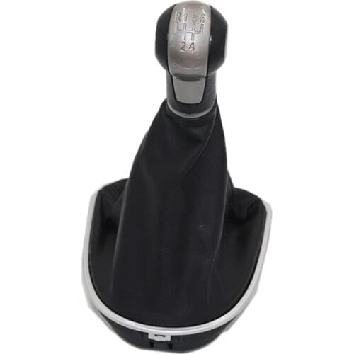 5 6 Speed Manual Gear Shift knob for Seat Altea Leon II Toledo III Car Stick Lever with Gaiter Boot Cover Shifting Hand ball