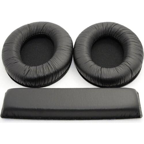 Replacement Earpads Pillow Ear Pads with Headband Cushion Cover Foam Cups for Sennheiser HD201 HD206 HD180 HD201S Headphones