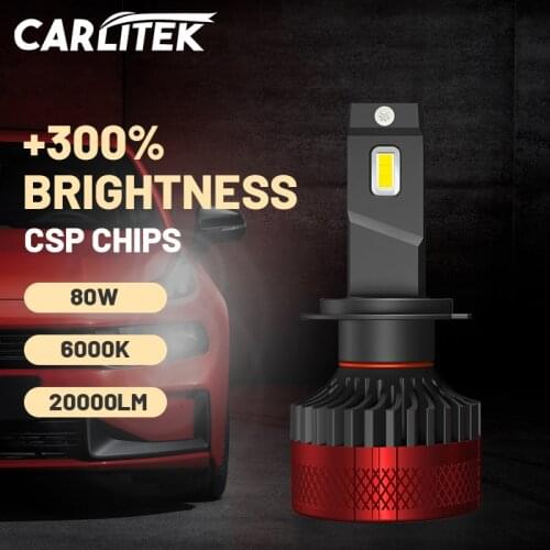 Carlitek F5 F5C H1 LED Headlight 20000LM H4 H7 9012 HIR2 H11 H9 H8 9005 9006 HB3 HB4 Canbus Error Free External Driver Car Bulbs