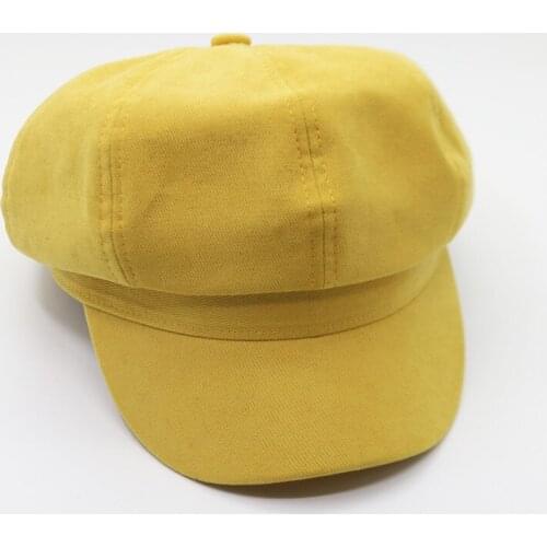 Retro Autumn Winter Spring Corduroy Beret Cap Women Plain Solid Octagonal Newsboy Vintage Painter Artist Female Beret Caps