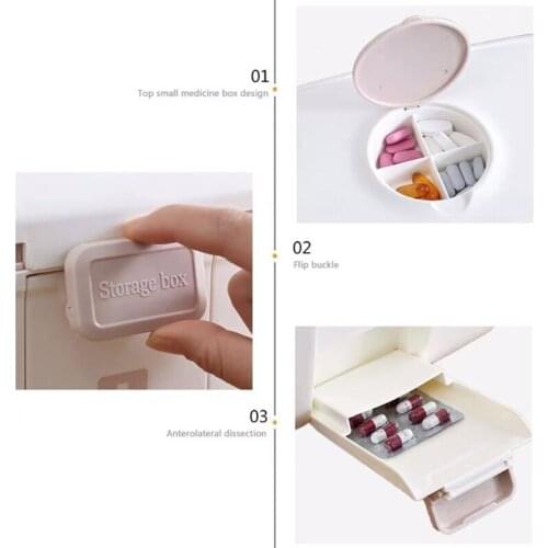 94PF Household Large Capacity Medicine Storage Box with Small Pill Organizer Handle Double Layer Removable Tray First Aid Bin