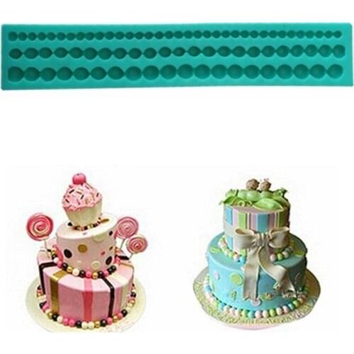 Pearls Strip Chocolate Mold Fondant Silicone Molds for Cake Decorating Baking Tools Kitchen Accessories