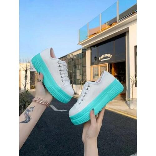 2021 new design womens fashion flat wedge shoes girls outdoor flats summer soft thick bottom shoes green black white 35-40 #B08