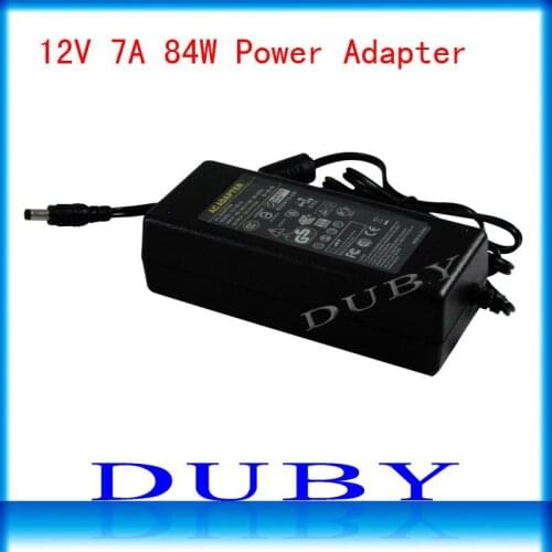 12V7A New AC 100V-240V Converter power Adapter DC 12V 7A Power Supply EU/US/UK Plug DC Free shipping