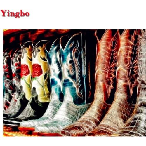 DIY 5D Diamond Painting Full Square/Round Drill Abstract boots Mosaic Diamond Embroidery Gift Warm Home Decor