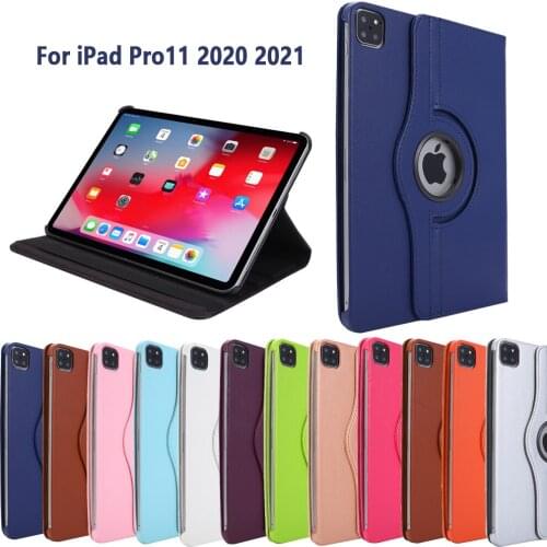 For 2021 2020 Apple iPad Pro 11 Case Cover iPad Case with Stand for iPad Pro 11 Case Rotating 11 Inch Leather Cover